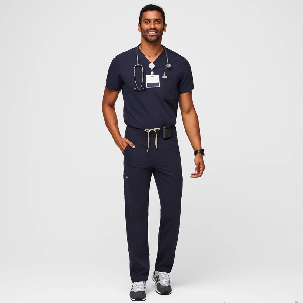 Figs Navy Axim Cargo Scrub Pants
